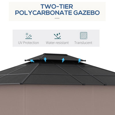 3.6 x 3 (m) Polycarbonate Gazebo - 4