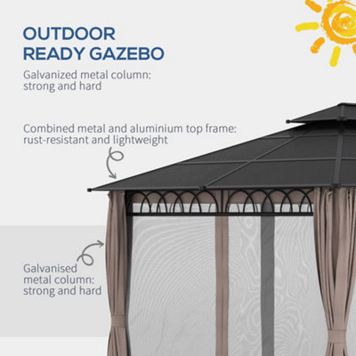 3.6 x 3 (m) Polycarbonate Gazebo - 6