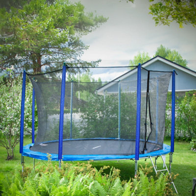 3.6m / 12ft Trampoline & Safety Enclosure Net - 150KG Max Outdoor Garden Jump - 5