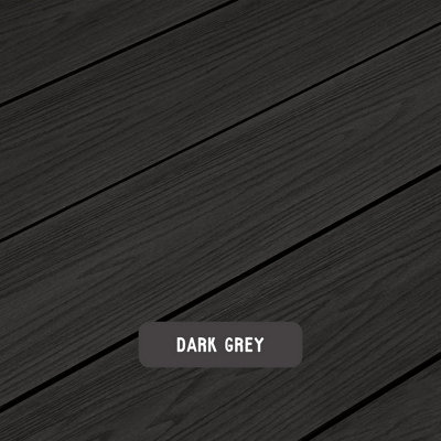 3.6M Core Dark Grey Decking Board - 4 Boards - 2.1M2 - Low Maintaince - Slip Resistant