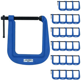 3" (75mm) Deep Throat (4-1/2") G Clamp Grip Holder Clamp Vice Clamping 24 Pack