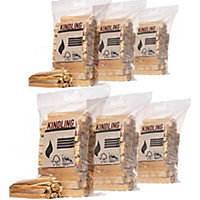 3 (7kg) Bags of Kindling for Kiln Dried Fire Logs, 21kg, for Stoves & Fireplaces, Firelighter Twigs
