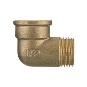 3/8 BSP Thread Pipe Connection Elbow Male x Female Screwed Fittings Iron Cast Brass