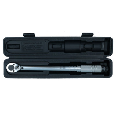 Adjustable Click-Type Torque Wrench 20-110Nm (3/8" Drive) With Ratcheting Head & Protective Case