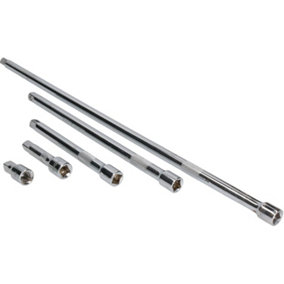 3/8" Drive Extra Long Straight Extension bar Set 38mm - 450mm 5pc For Ratchets