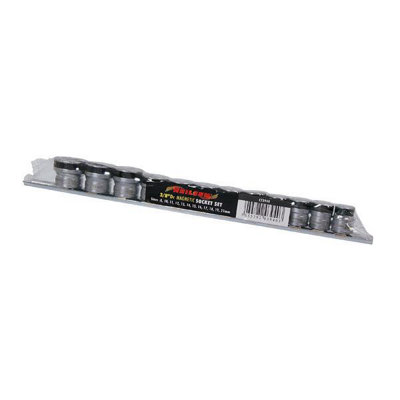 3/8" Drive Extra Shallow Metric Magnetic Socket Set, Storage Rail 12pc (CT3940)