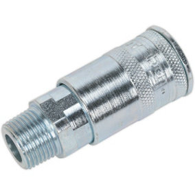 3/8 Inch BSPT Coupling Body Adaptor - Male Thread - Slim Profile Airline Coupler