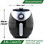 3.8 Litre Capacity Air Fryer With 30 Minute Timer 1450W, Black