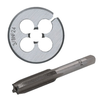 Left Hand 3/8-24 UNF Tap And Die Set – High-Speed Steel & Alloy Tool Steel Threading Kit For Metal Repair