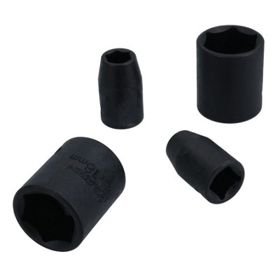 3/8in Drive Shallow Metric MM Impact Sockets 8mm-19mm 6 Sided 12pc Set