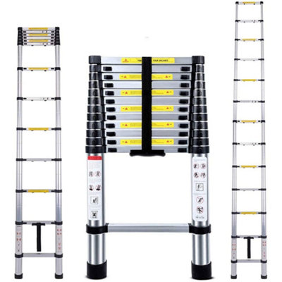 3.8M/12.5Ft Extendable 13 Steps Aluminum Ladders