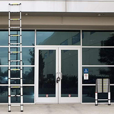 3.8M/12.5Ft Extendable 13 Steps Aluminum Ladders