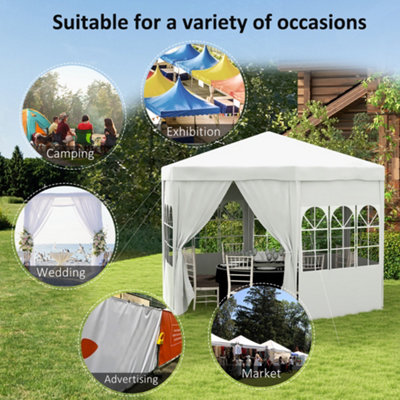 3.9m Outdoor Gazebo Canopy Party Tent with 6 Removable Side Walls for Garden - 6