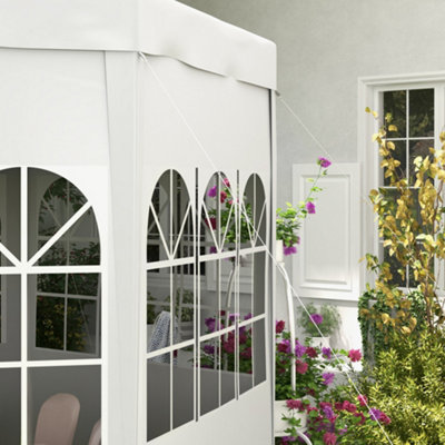 3.9m Outdoor Gazebo Canopy Party Tent with 6 Removable Side Walls for Garden - 9