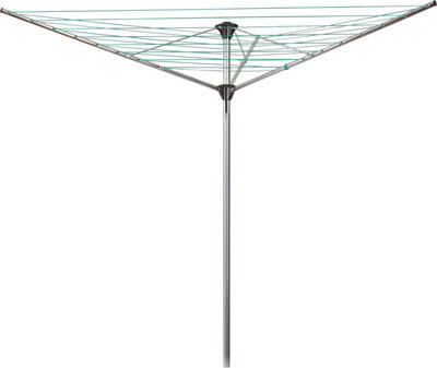 Minky 45m Easy Breeze 4 Arm Rotary Washing Line with Cover and Soil Spike DIY at B Q