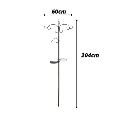 3 Arms Garden Bird Feeding Station Feeder - 6