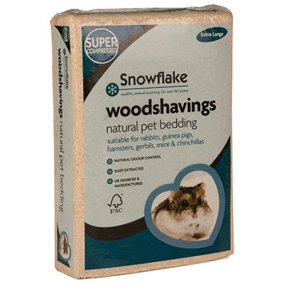 3 Bags Extra Large 7.5kg Animal Pet Bedding Wood Shavings With Odour Control Pet Bed For Hamsters