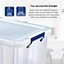 3 BANKERS BOX 36L Clear Plastic Storage Box with Lid Super Strong Plastic Box 30 x 37 x 31cm Pack of 3