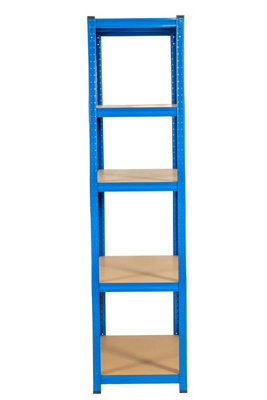 3 Bays - 180 x 90 x 45cm - Blue - 5 Tier Boltless Heavy Duty Garage Shelving Unit - 1000kg Load Weight