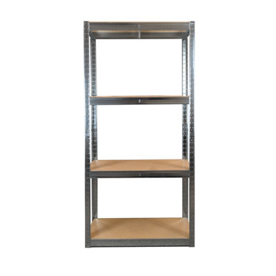 3 Bays of 4 Tier Galvanised Garage Shelving 1500h x 700w x 300d mm 175kg - 4