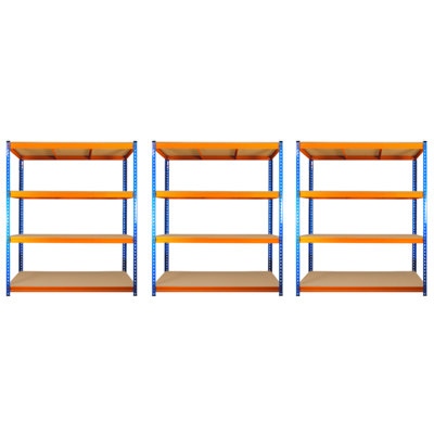 3 Bays of 4 Tier ULTRA HEAVY DUTY Storage Racking 1800h x 1500w x 450d ...