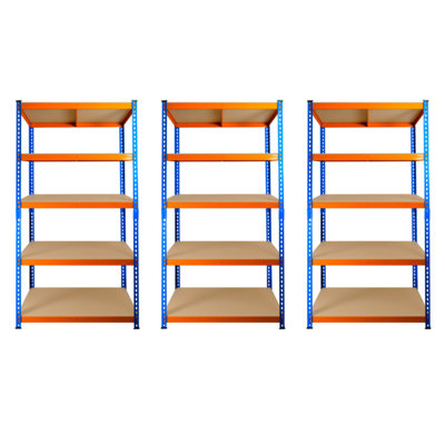 3 Bays of 5 Tier Extra Heavy Duty Storage Racking 1800h x 900w x 450d mm 300kg