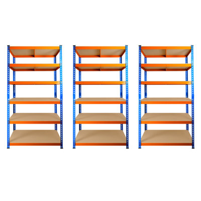 3 Bays of 6 Tier Extra Heavy Duty Storage Racking 1800h x 900w x 300d ...