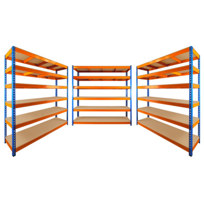 3 Bays of 6 Tier ULTRA HEAVY DUTY Storage Racking 1800h x 1800w x 450d ...