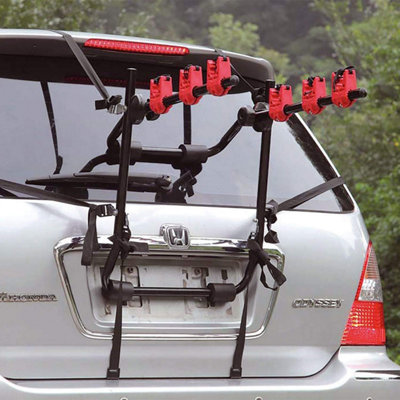 3 Bike Bicycle Car Cycle Carrier - Fits Most Vehicles - Durable And Sturdy Metal Construction - Foam Padding - Capacity: 2 Bikes