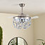 3 Blade Luxury Spiral Ceiling Fan Light with Remote Control