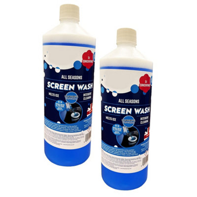 3 Bottles Of 1 Litre All Seasons Vehicle Screen Wash Effective Down To -5 Degrees