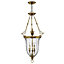 3 Bulb Ceiling Pendant Light Fitting Burnished Brass LED E14 60W Bulb