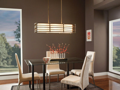 Bronze linear store pendant lighting