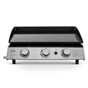 3 Burner Portable Gas Plancha 7.5kW BBQ Griddle, Stainless Steel - DG22