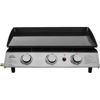3 Burner Stainless Steel Plancha Grill for Outdoor Cooking and Camping