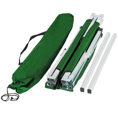 3 camping beds made of aluminium - green