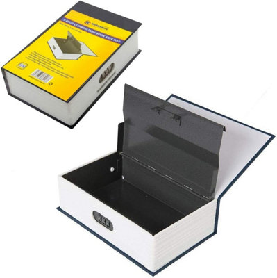 Homoyoyo Book Safe Box With Key Lock – Portable Hidden Safe That Looks Like A Book, Light Yellow, ABS Material, For Money, Jewelry, Documents, And Travel