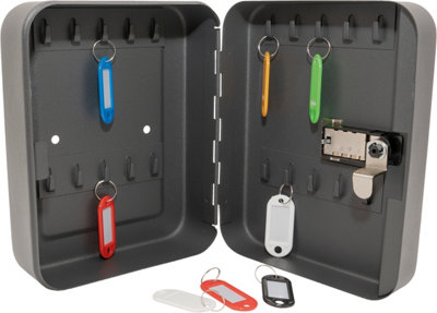 3-Digit Combination Steel Home Office Key Storage Safe Box with Colour Key Tags