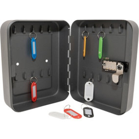 3-Digit Combination Steel Home Office Key Storage Safe Box with Colour Key Tags