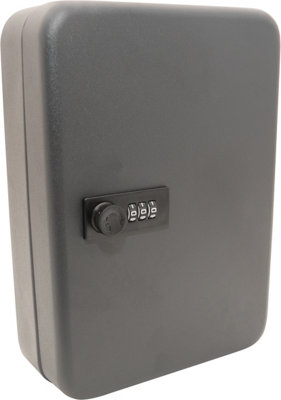 3-Digit Home Office Combination Key Safe Black Storage Box with 48 Hooks