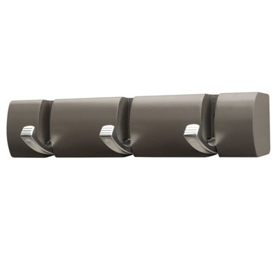 3 Door Hooks In Nickel On Grey / Brown Mountable Board - 4