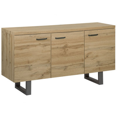 3 Door Sideboard Light Wood TIMBER