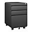 3-Drawer Mobile File Cabinet for A4 File, Lockable with Hanging File Frame and Anti-tilt Rolling Design