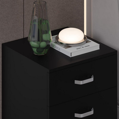 Matte store black nightstand