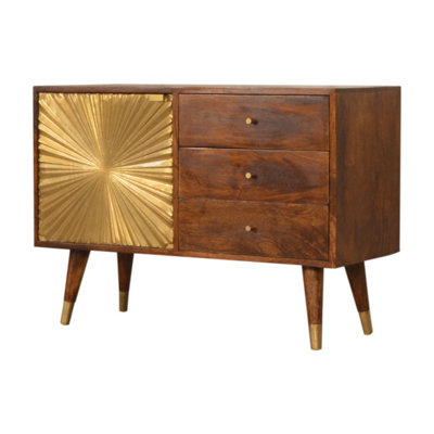 3 Drawers Manila Gold Sideboard