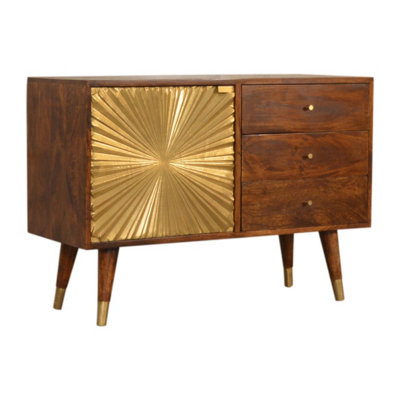 3 Drawers Manila Gold Sideboard