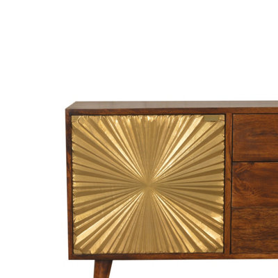 3 Drawers Manila Gold Sideboard