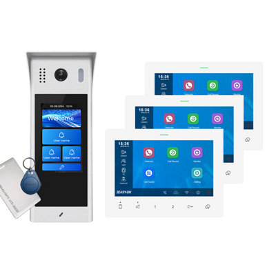 3-Flat Direct Call Video Intercom System StarLight with Mobile App