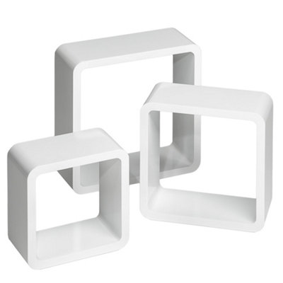 3 floating shelves Lena - white