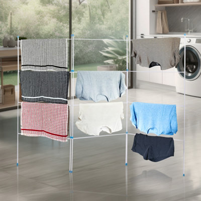 3 Tier Extendable Clothes Airer Dryer Metal Laundry Drying Rack Indoor  Outdoor